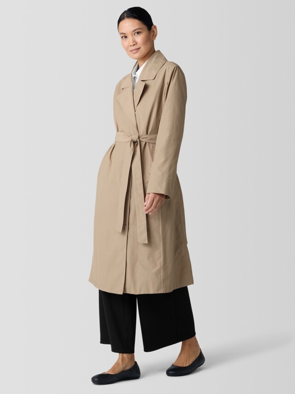 Eileen Fisher Tan Trench Coat